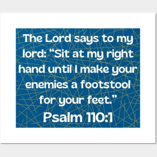 Bible Verse Psalm 110:1 Posters and Art